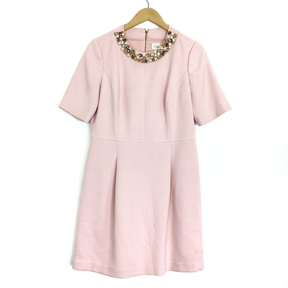 Eliza J pink Beaded necklace dress